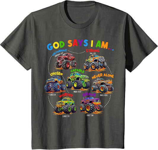 God Says I Am Monster Truck Bible Verse Religious Christian