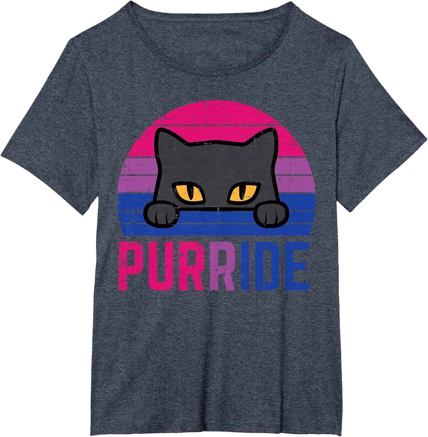 Bisexual Cat Purride Retro Bi Pride Flag LGBTQ Women Girls