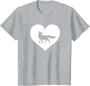 A Cute Purple or Pink Fox , Youth, Heather Grey, 2T