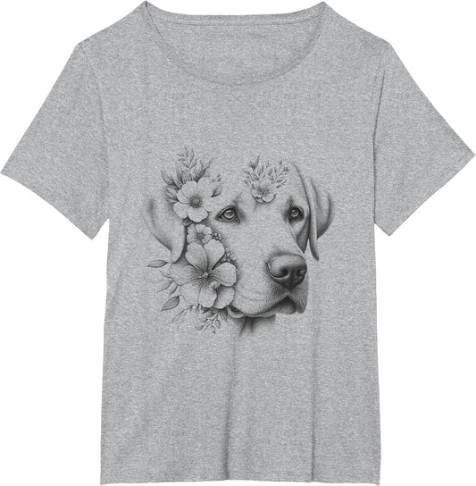 Floral Labrador Retriever Lab Flower Dog Mom Design