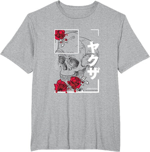 Skull and Flowers Urban Art Style Graphic