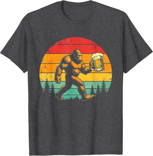 Funny Sasquatch Beer Lover Retro Sun