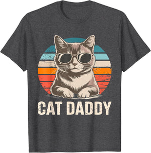 Cat Daddy Shirt Men Cat Lover Dad Fathers Day