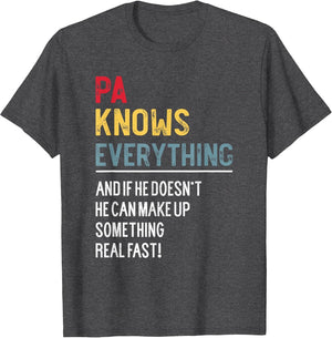 Funny Pa Knows Everything Father's Day for Grandpa