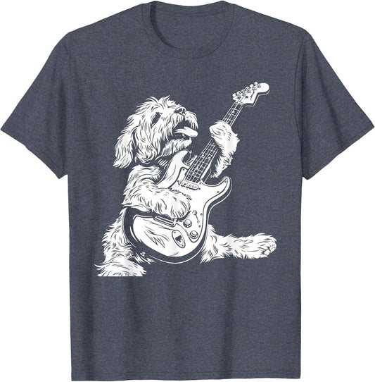 Dog Guitarist Guitar - Cockapoo Dad Mom