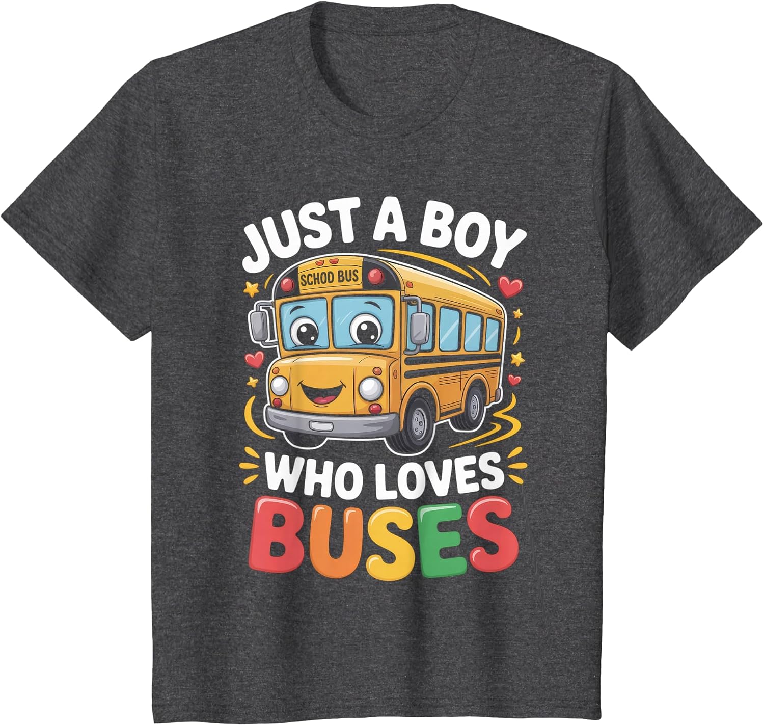 Just A Boy Who Loves Buses Cute Yellow School Bus Lover