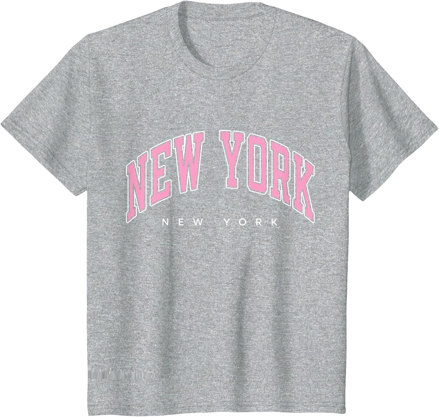 New York New York NY Varsity Style Pink Text
