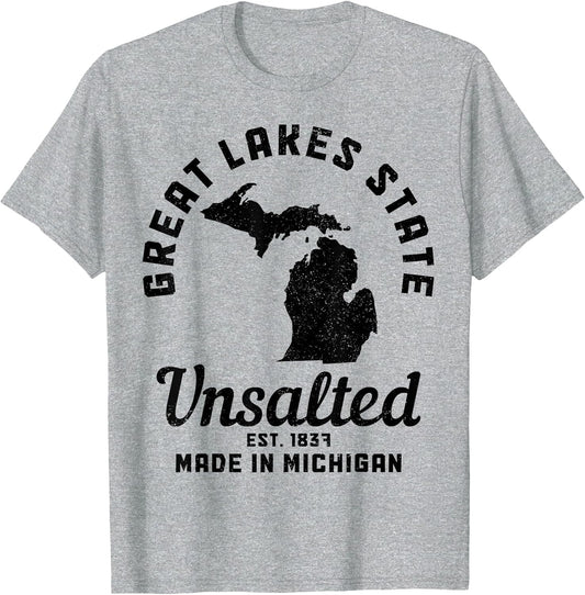 Michigan Great Lakes State Map Pride Vintage