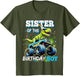 Sister of the Birthday Boy Monster Truck Dinosaur Party