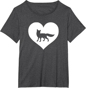 A Cute Purple or Pink Fox , Women's Plus, Dark Heather Grey, 3X