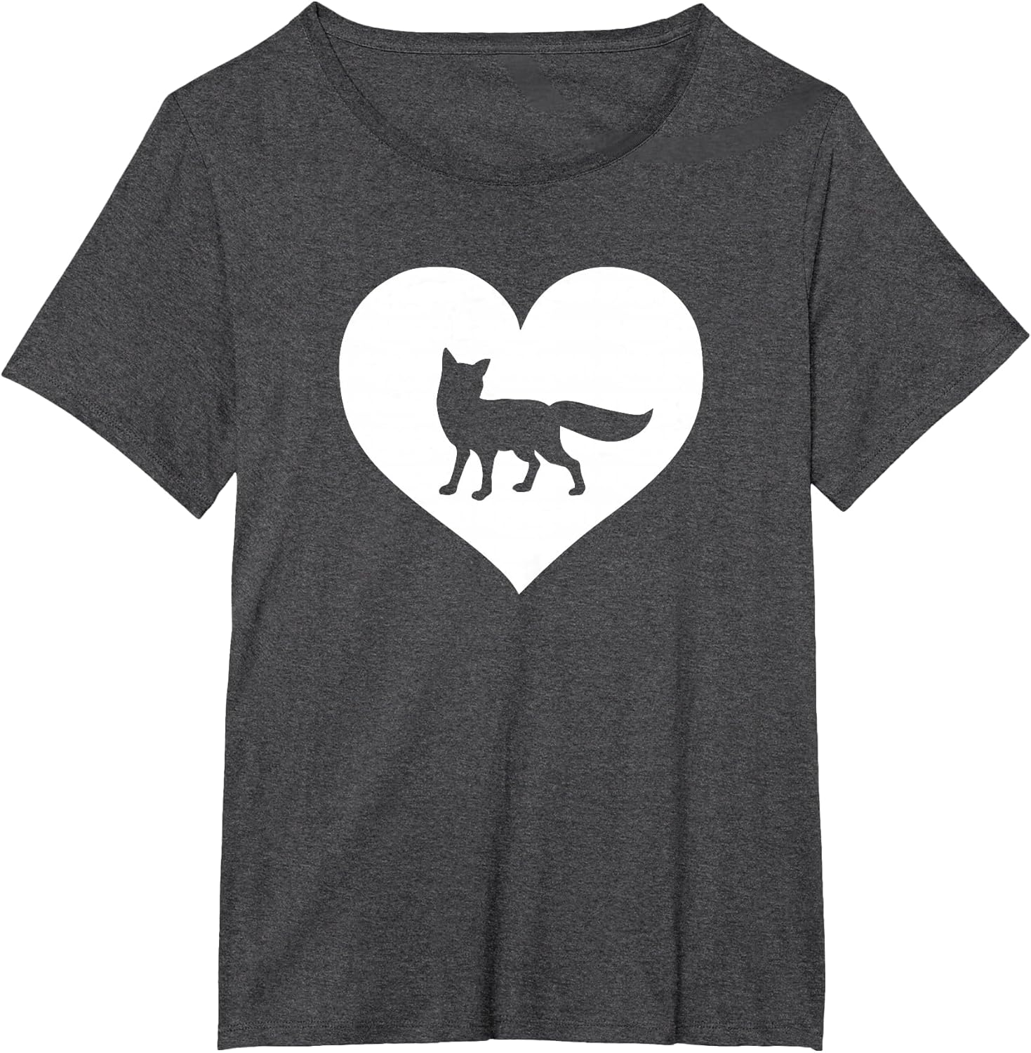 A Cute Purple or Pink Fox , Women's Plus, Dark Heather Grey, 4X