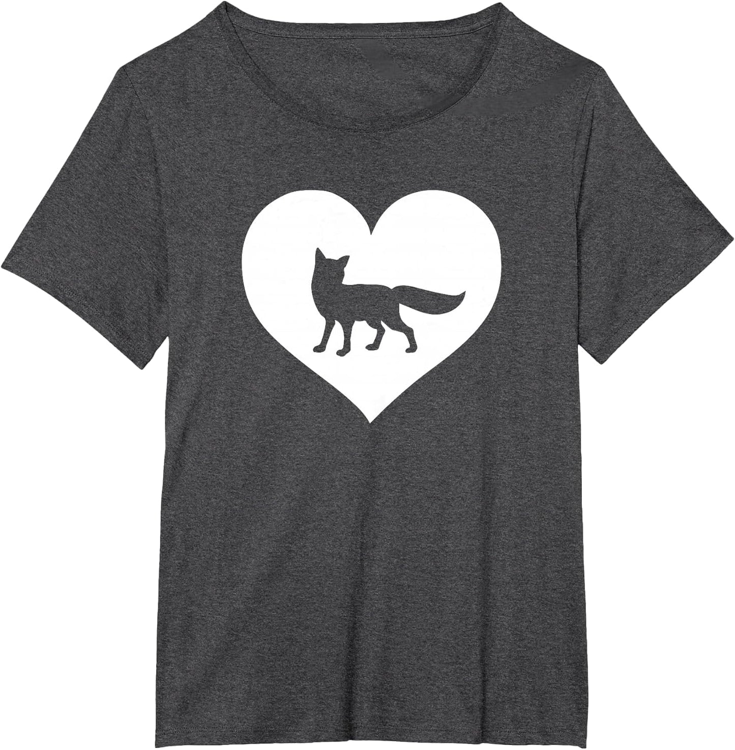 A Cute Purple or Pink Fox , Women's Plus, Dark Heather Grey, 2X