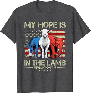 My Hope is in The Lamb Elephant Donkey USA Funny Scripture