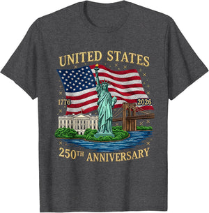 250 Years 1776-2026 250th Birthday Patriotic American Flag