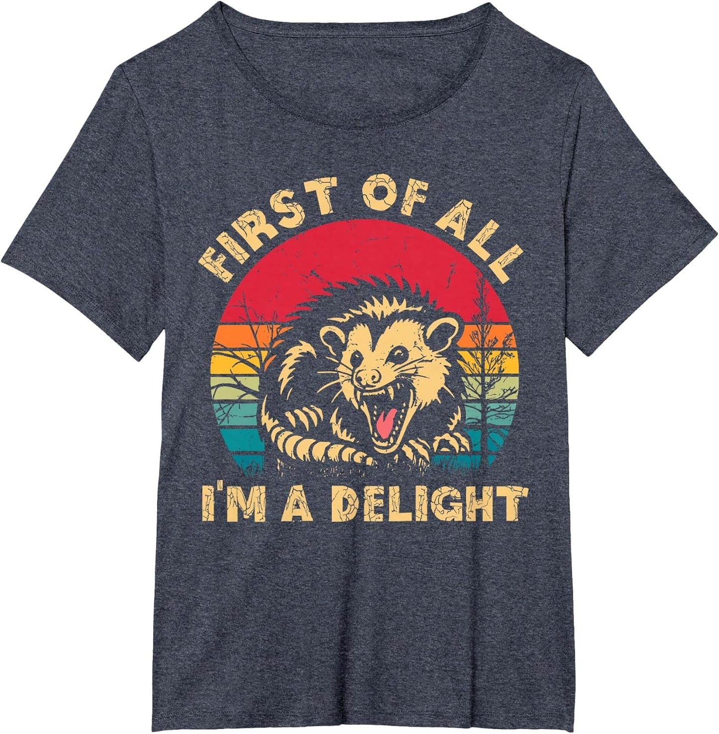 Vintage First of All I'm A Delight Angry Possum Trash Panda