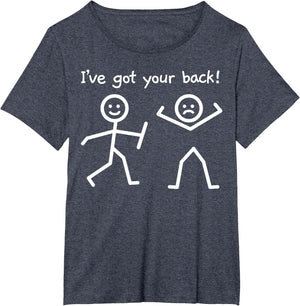 I've Got Your Back Funny Stick Figure Humor