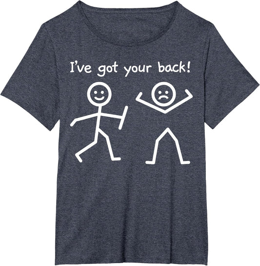 I've Got Your Back Funny Stick Figure Humor