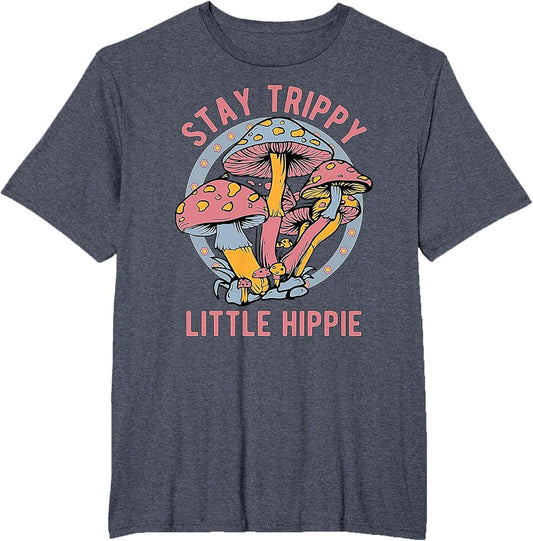 Stay Trippy Little Hippie Retro Mushrooms 60s 70s