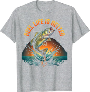 Reel Life Is Better Fishing Graphic Design