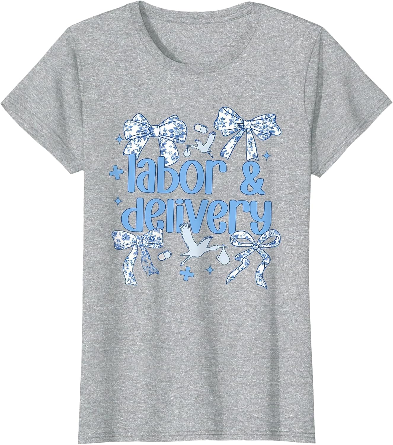 Labor and Delivery Nurse Blue Toile Nurse Stork Squad OB