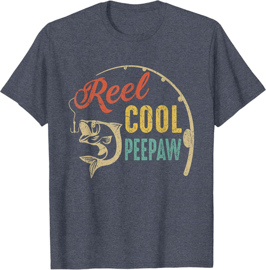 Fathers Day Shirt Vintage Fishing Reel Cool Peepaw