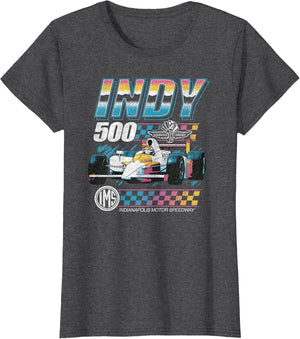 Indy 500 Indianapolis Motor Speedway Distressed Chrome Neon