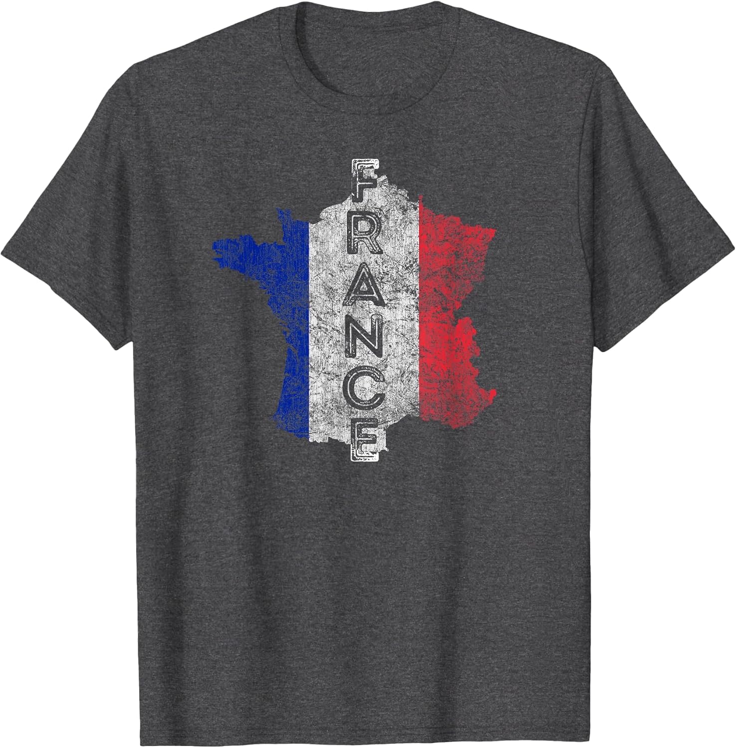 French Map and Flag Souvenir - Distressed France
