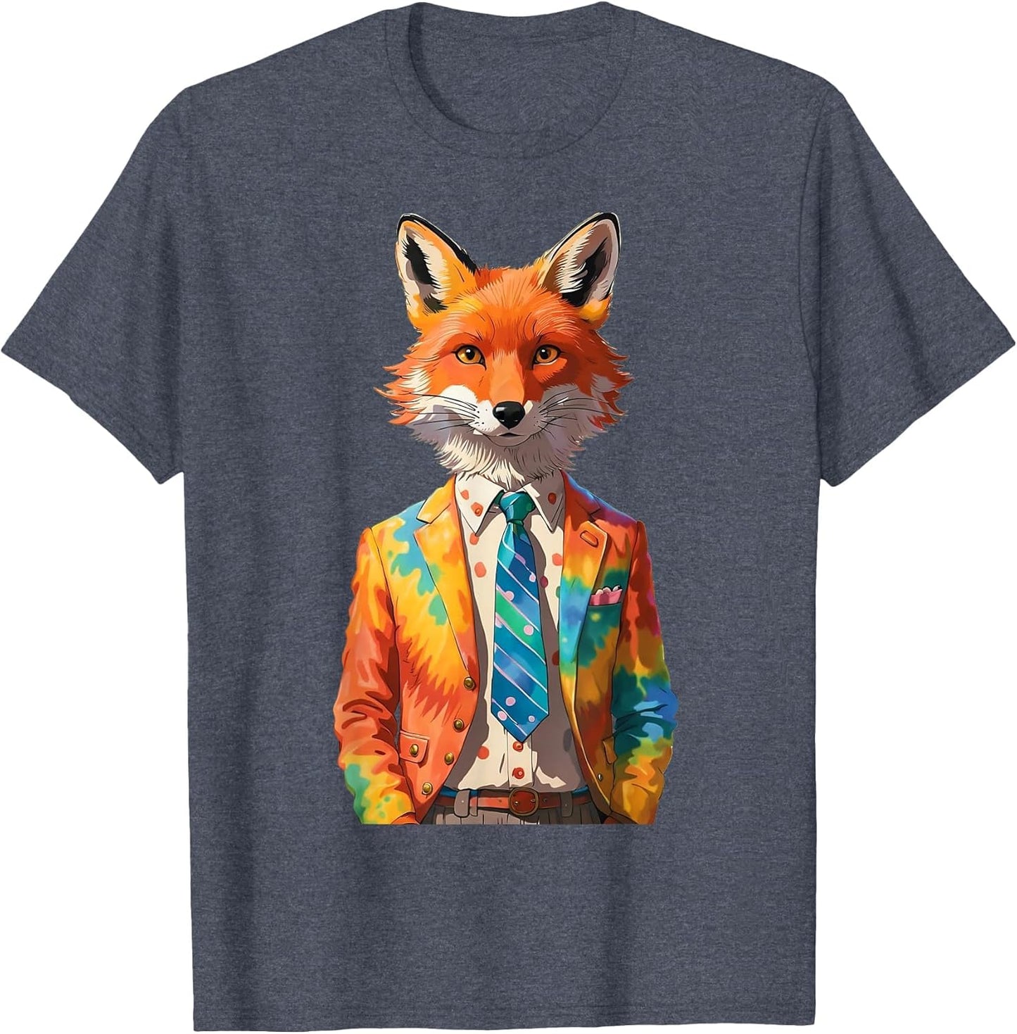 Mr. Fox in a tie dye Suit