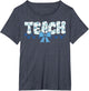 Teach Teacher Coquette Toile Blue Bow Floral Back to School