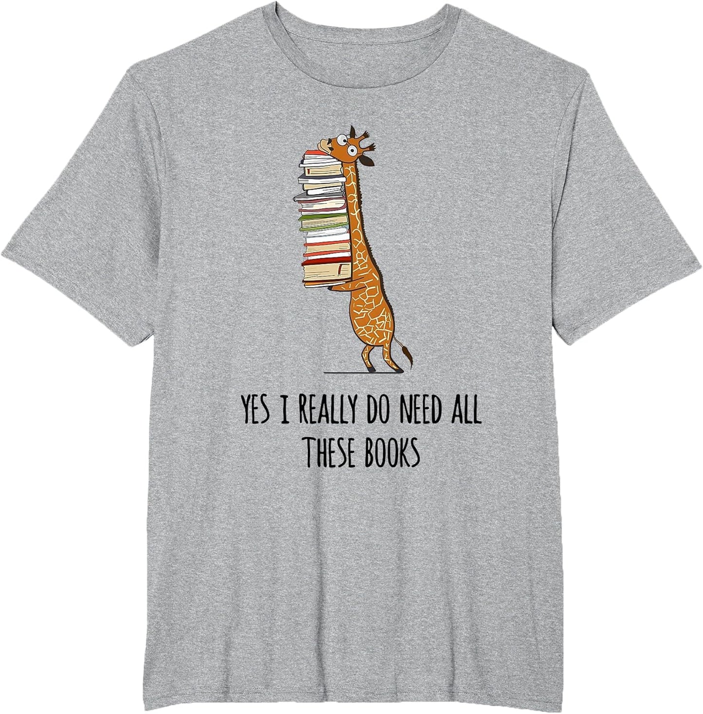 Giraffe Holding A Stack of Books Yes I Really Do Need All