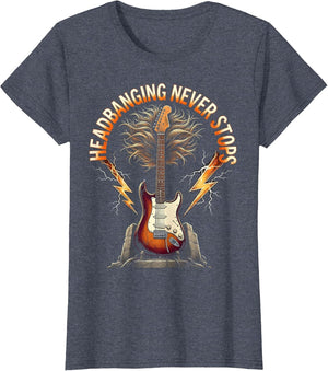 Headbanging Never Stops 90s Rock Band Design