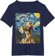 Weimaraner Dog Starry Night Painting