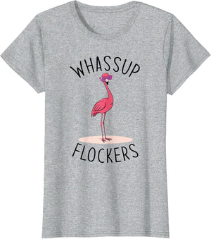 Whassup Flockers? Funny Vintage Pink Flamingo Sunglasses