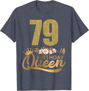 Queen Birthday 79th Crown Birthday Party 79 Year Old Floral