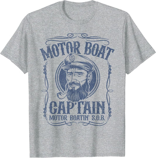 Motor Boat Captain Funny Pontoon Boating Motor Boatin Lake