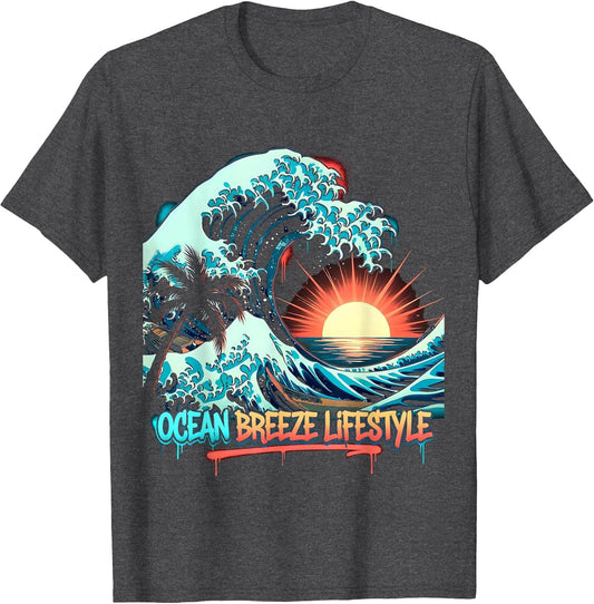 Ocean Breeze Lifestyle Beach Graphic Design