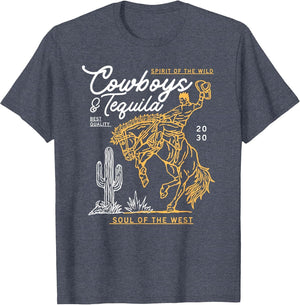 Cowboys and Tequila Country Rodeo Vintage Horse Riding Texas