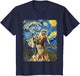 Weimaraner Dog Starry Night Painting