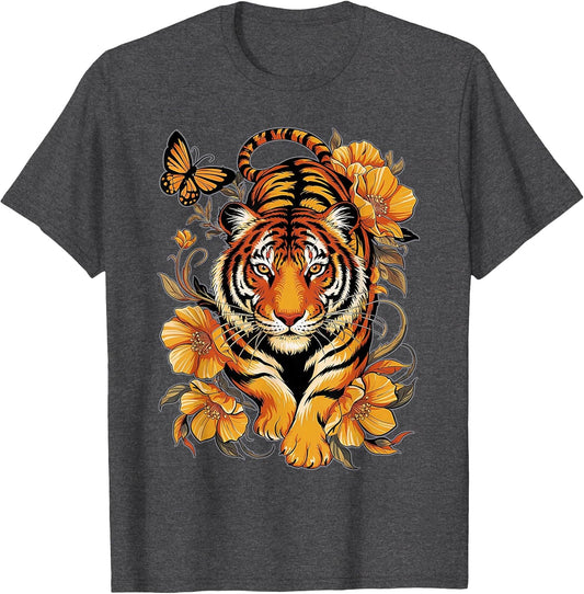 Black and Striped Tiger Funny Graphic