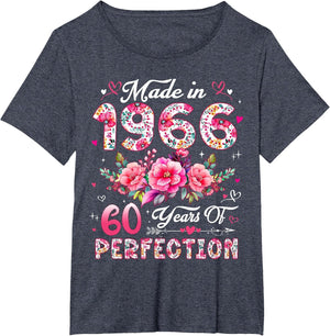 60 Year Old Made in 1966 Floral 60th Birthday Women