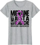 Migraine Awareness Not Just A Headache Purple Ribbon Warrior