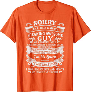 I Am Already Taken by Freaking Awesome Guy Born in January