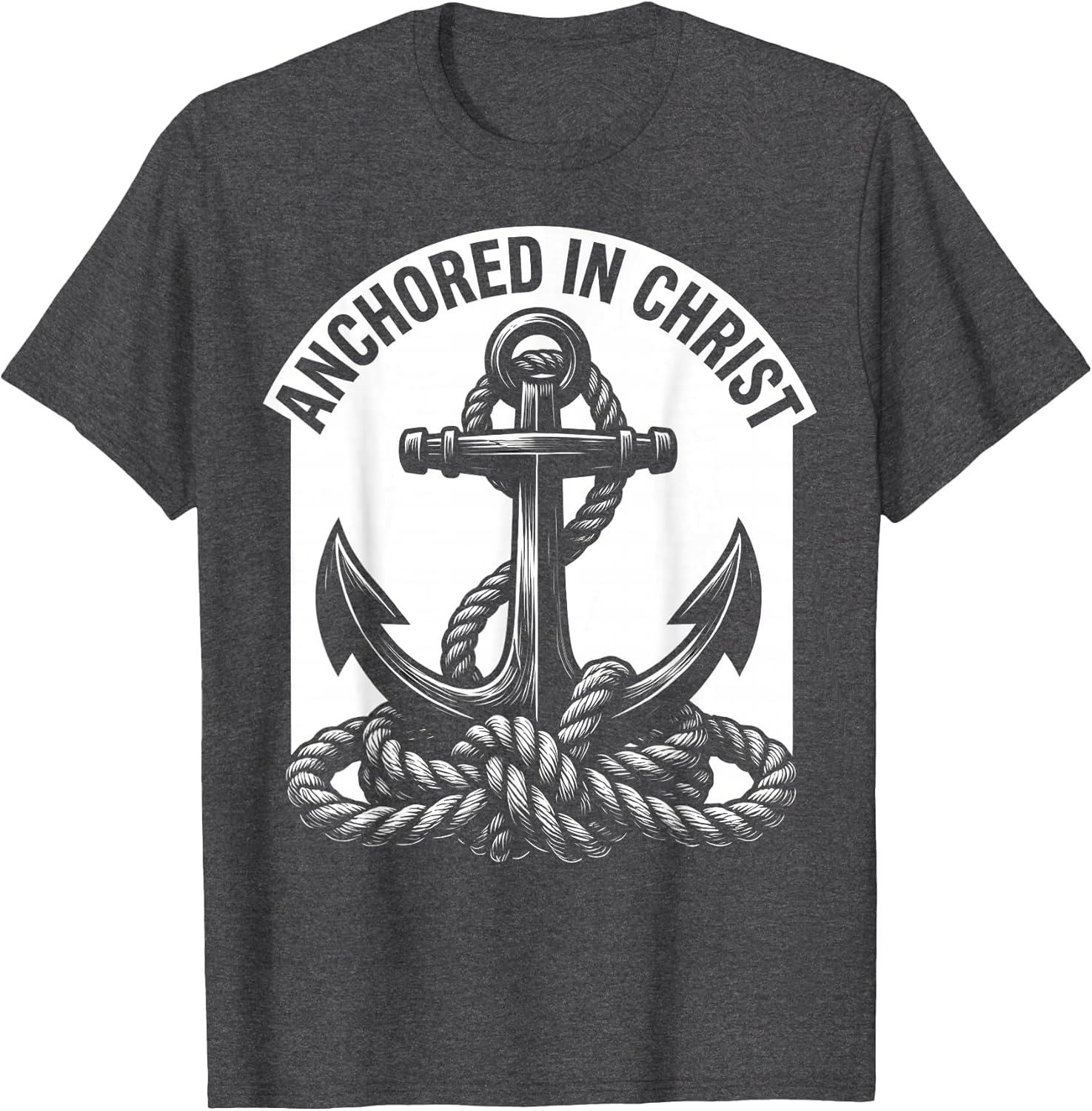 Anchored in Christ Christian Faith Design