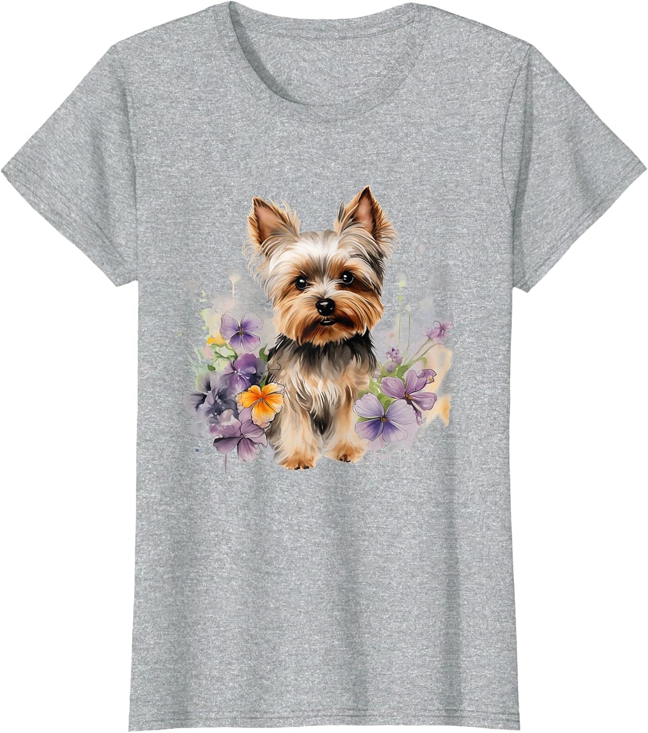 Yorkshire Terrier Mom Floral Yorkie Dog Lover Flowers Cute