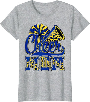 Cheer Mom Blue Gold Cheerleader Game Day Mama Football