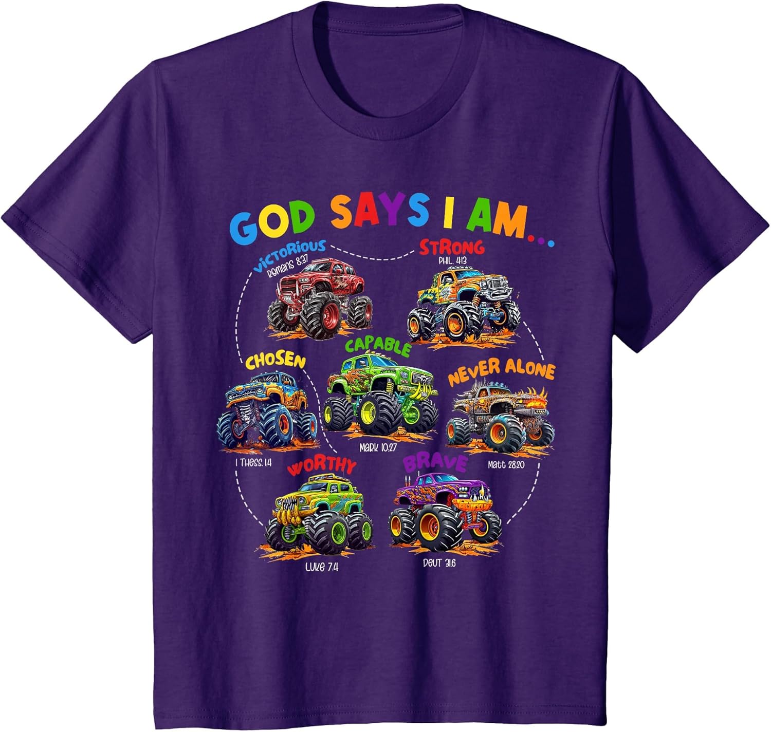 God Says I Am Monster Truck Bible Verse Religious Christian