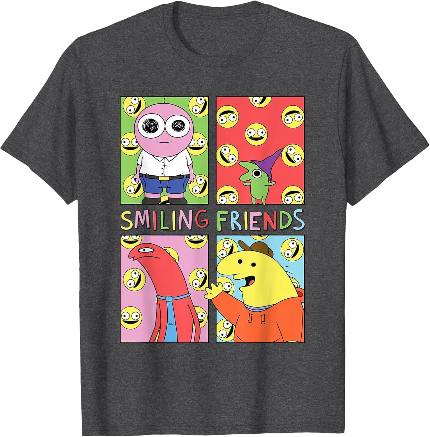 Smiling Friends Pop Art Character Grid Funny Cartoon