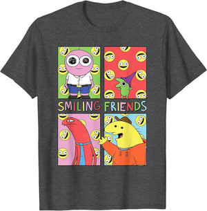 Smiling Friends Pop Art Character Grid Funny Cartoon