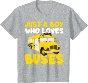 Kids School Bus Costume Just a Boy who Loves Buses
