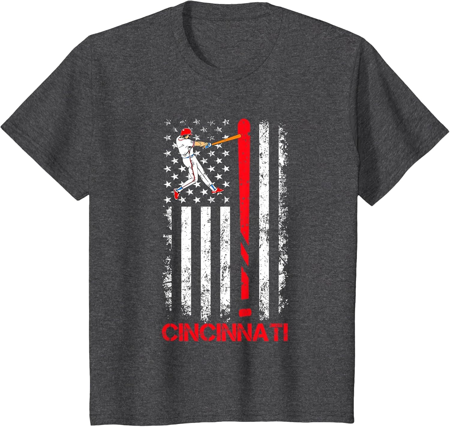 Vintage Cincinnati Baseball American US Flag Premium